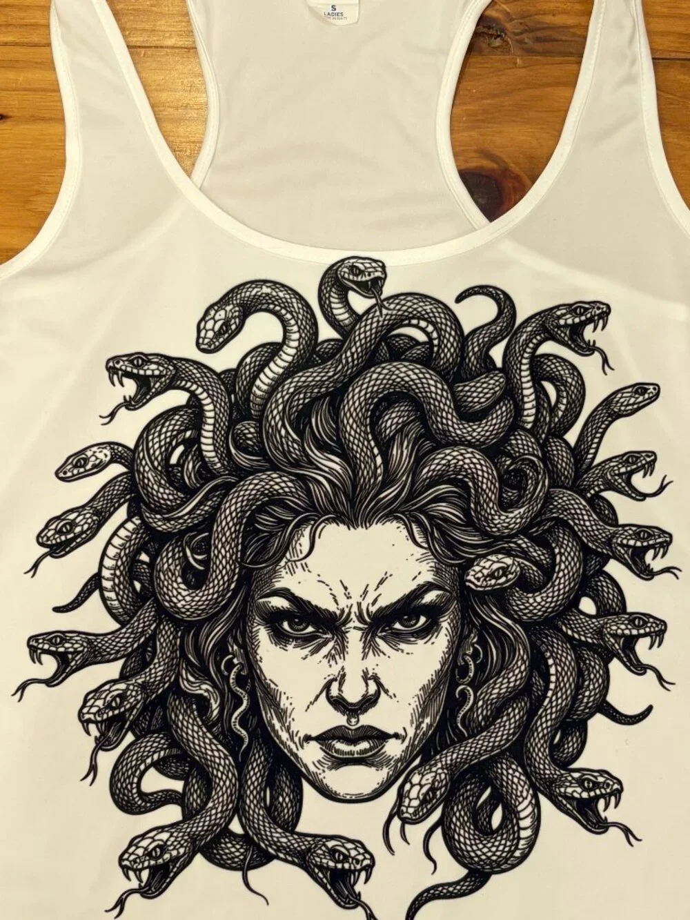 Medusa Sportek racerback Tank WHITE - Picture 3 of 6